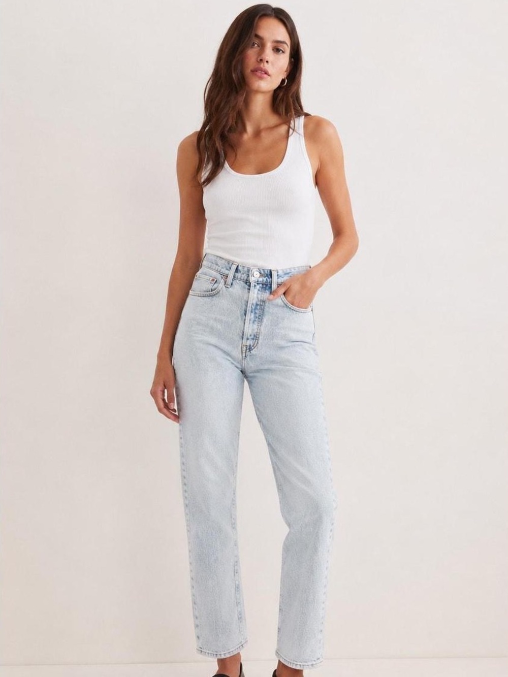 Levi’s Ribcage Straight Ankle High Rise Jeans Acid Light Wash